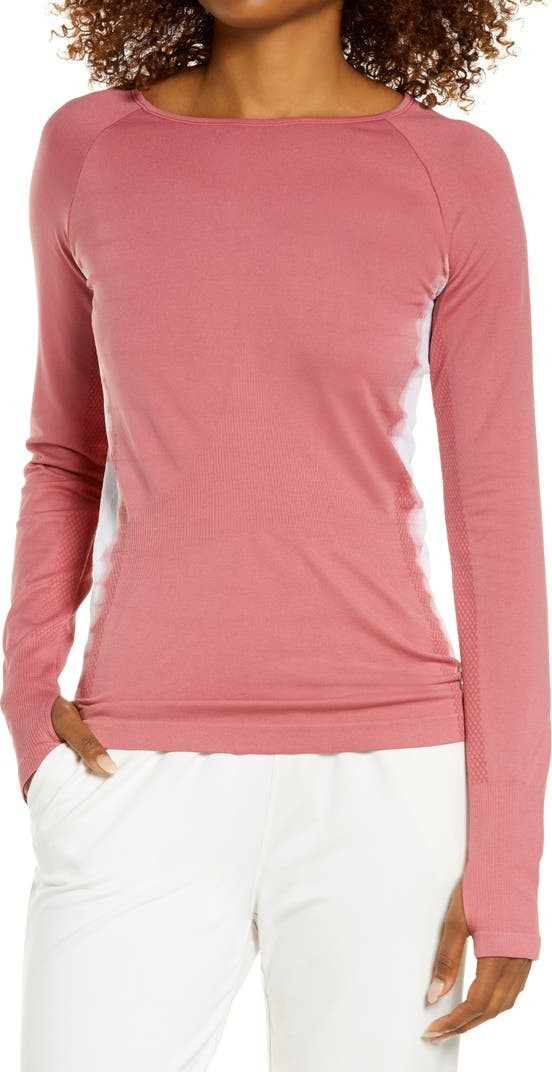 Seamless Dip Dye Long Sleeve Tee | Nordstrom