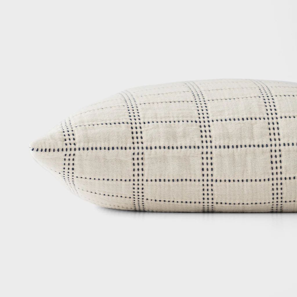 Ivory Grid Stitch - Bolster Pillow | Schoolhouse