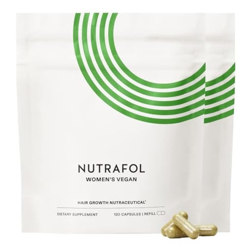 Nutrafol Women's Hair Growth Supplements, For Women 18-44 Years Old, Clinically Tested for Visibly Thicker, Stronger Hair, 100% Vegan Ingredients, Dermatologist Recommended - 2 Month Supply, 2 Pouches | Amazon (US)