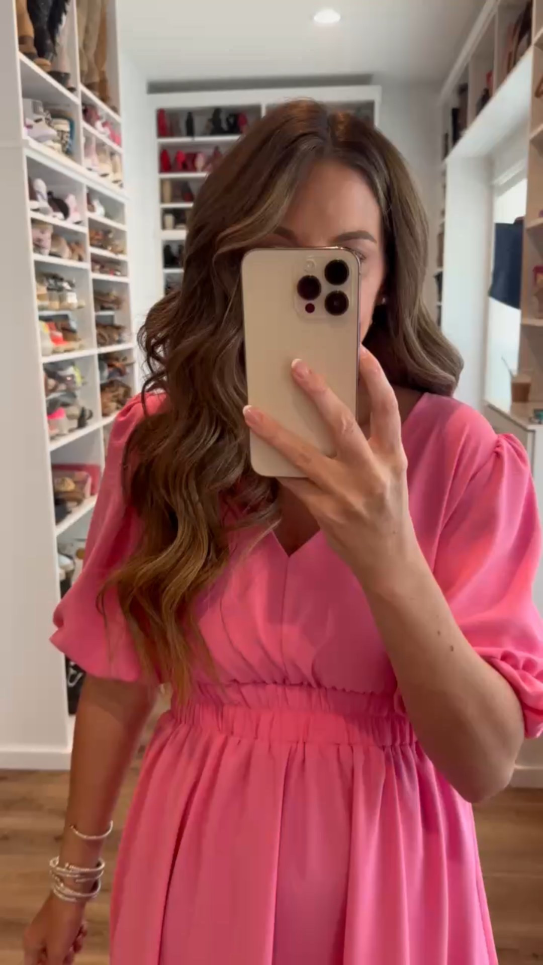 In a medium puff sleeve dress, tie up espadrille wedges,l and accessories - fits tts.

#LTKFindsUnder50 #LTKSeasonal #LTKStyleTip