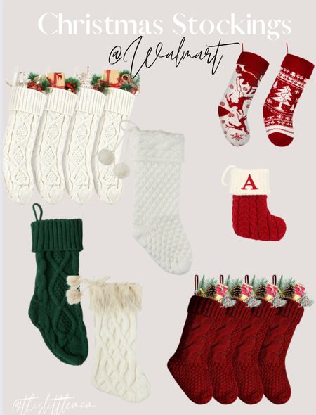 Christmas stockings roundup all at Walmart! Comes in singles, doubles & quadruples for sets! There are smaller and regular sizes. 

#LTKHoliday #LTKSeasonal #LTKhome