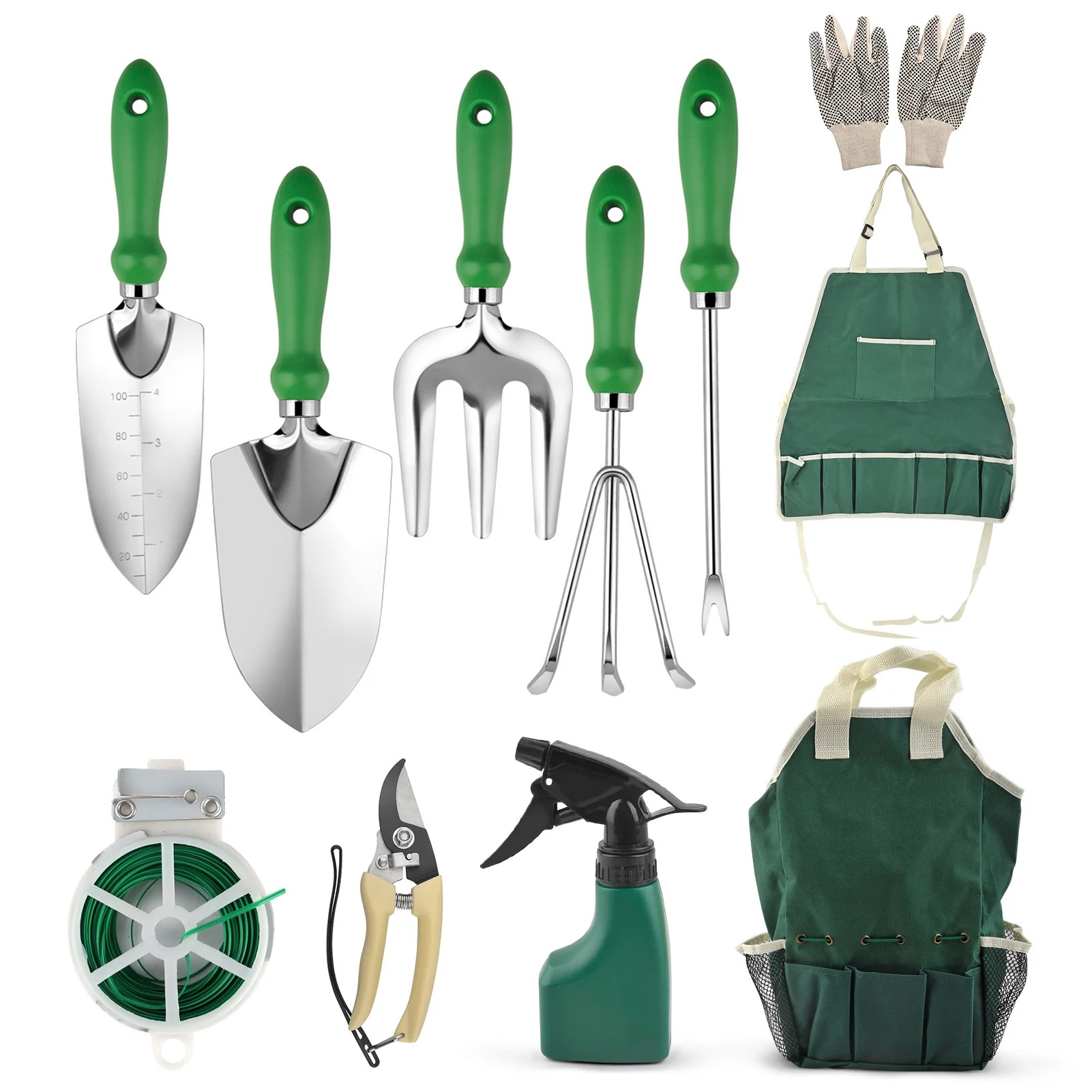 Anself Garden Tools Set, 11PCS Heavy Duty Garden Tool Kit,Gardening Tools Gifts for Women and Men | Walmart (US)
