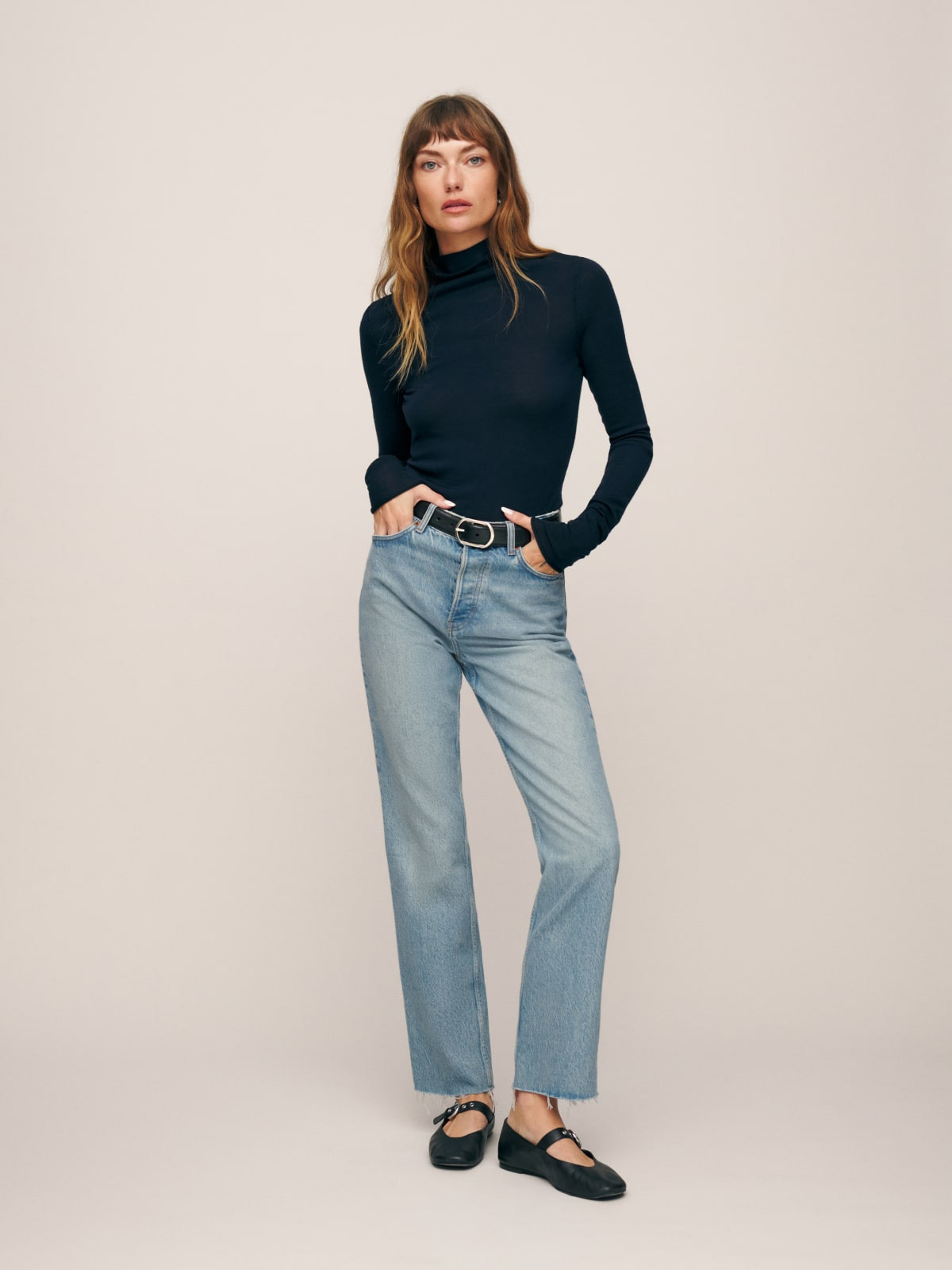 Cynthia High Rise Straight Jeans | Reformation (Global)