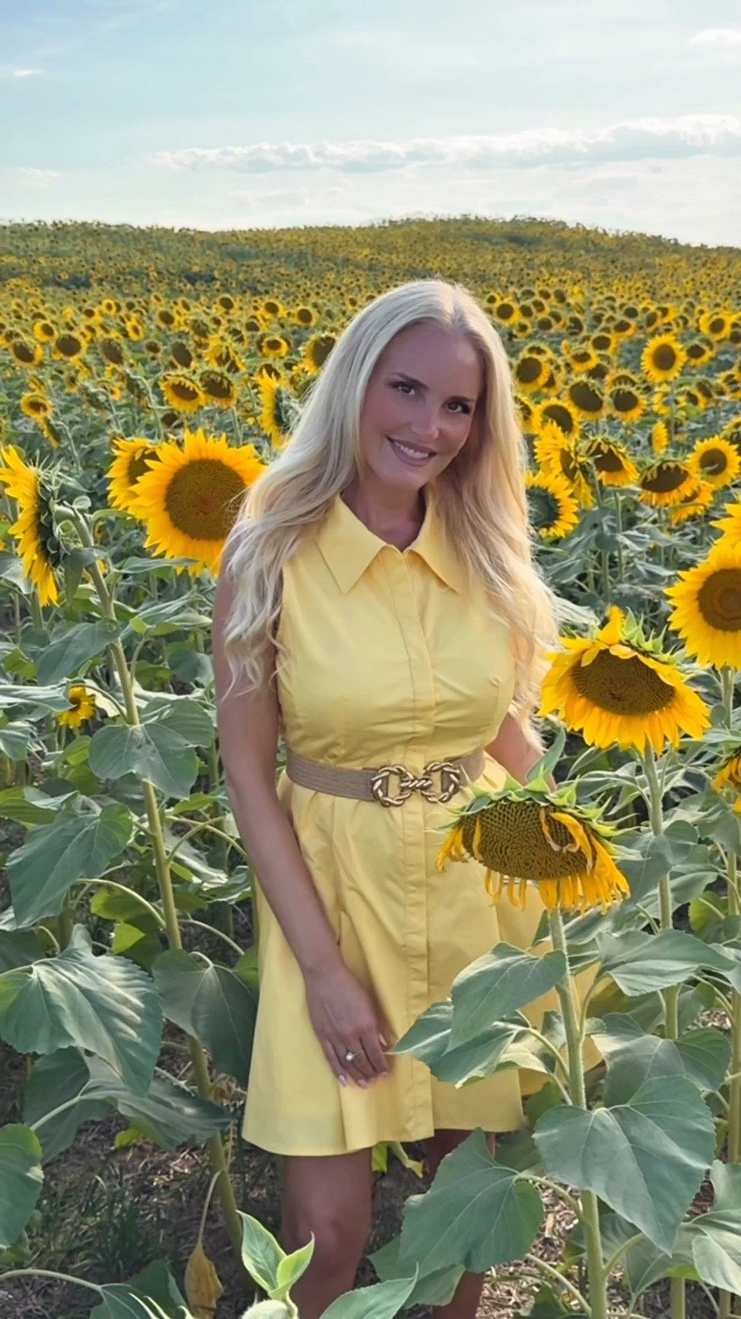 The prettiest golden yellow cotton dress! Also comes in navy blue. So classy and chic for a pre fall outfit, and such a good price. Use my code REBECCAP30 for 30% off this dress! 💛 

#LTKSeasonal #LTKOver40 #LTKFallSale