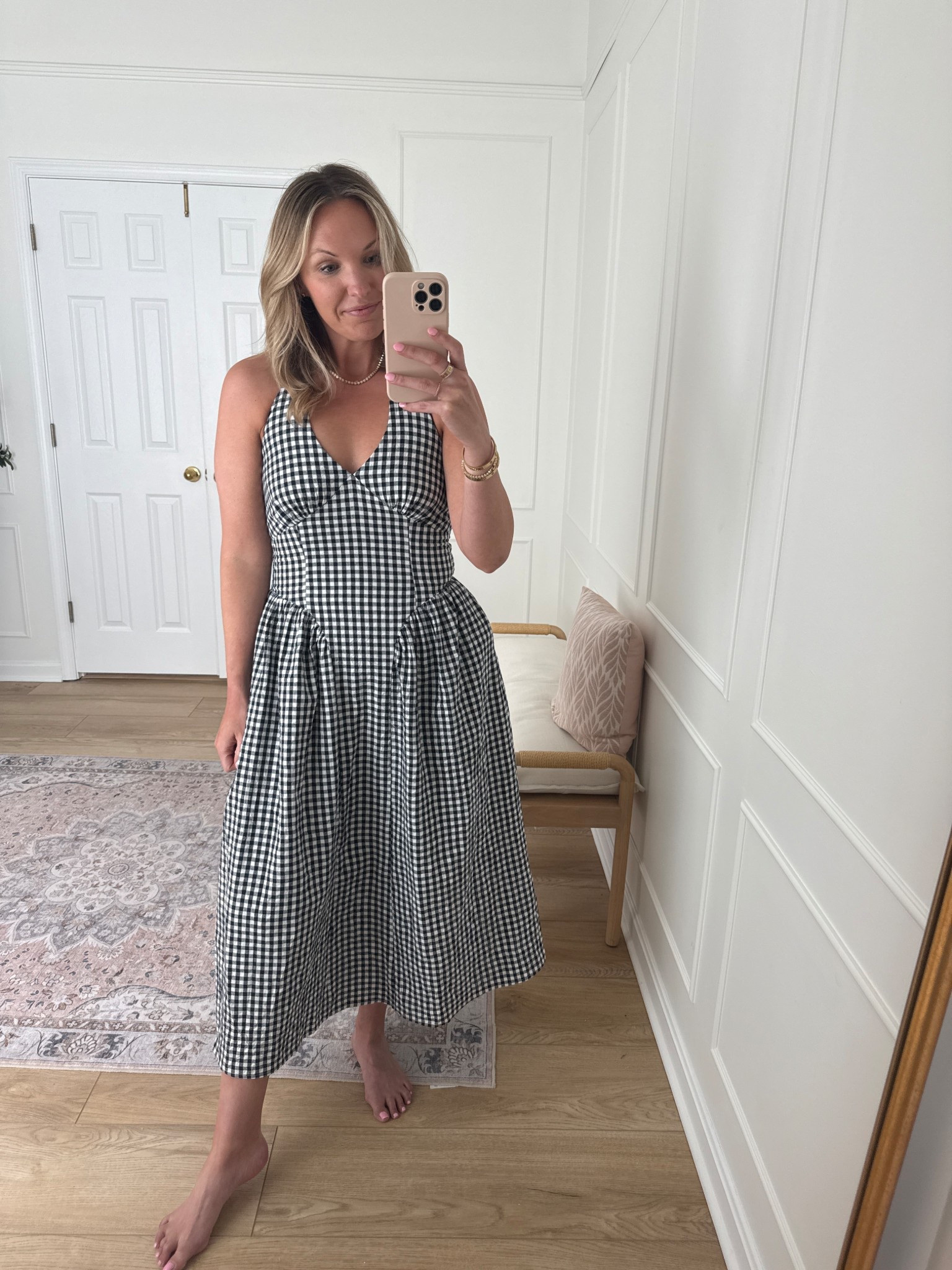 Halter top summer dress - date night outfit - wearing a med 