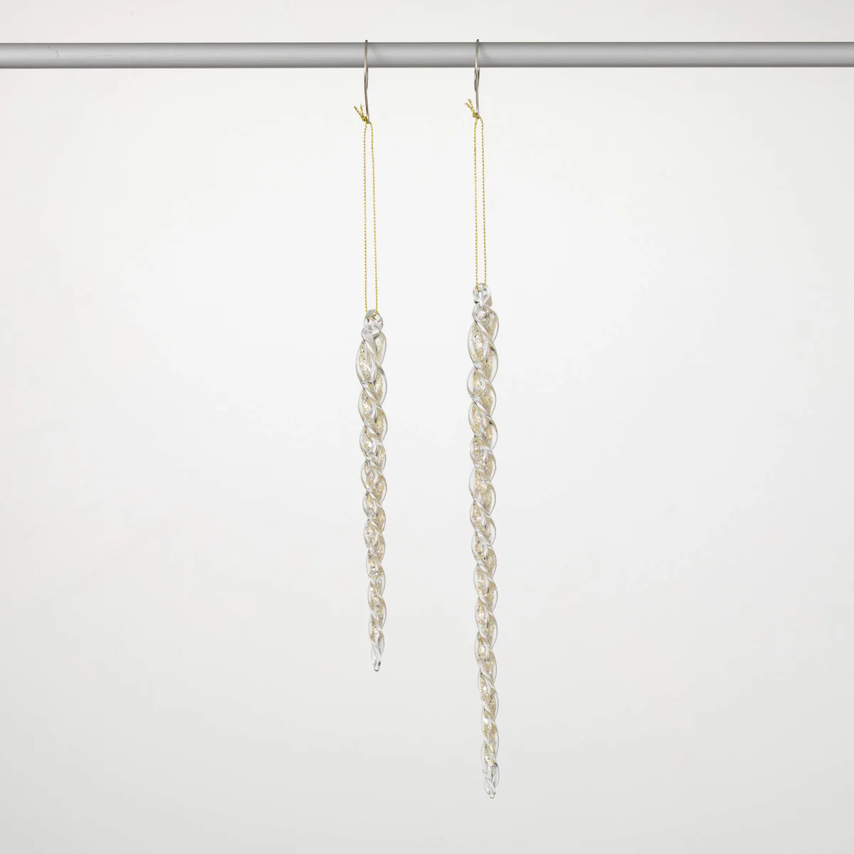 Gold Accented Icicle Ornaments | Sullivans Home Decor