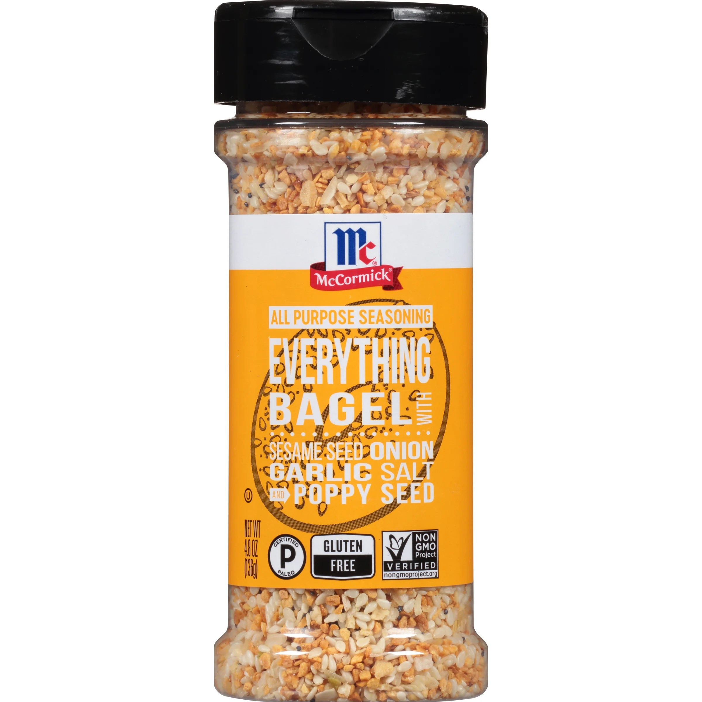 McCormick Everything Bagel All Purpose Seasoning, 4.8 oz - Walmart.com | Walmart (US)