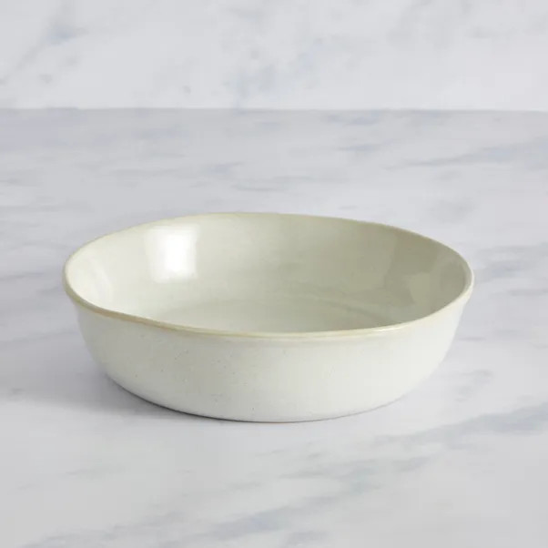 Amalfi Reactive Glaze Stoneware Pasta Bowl, White | Dunelm (migrated)
