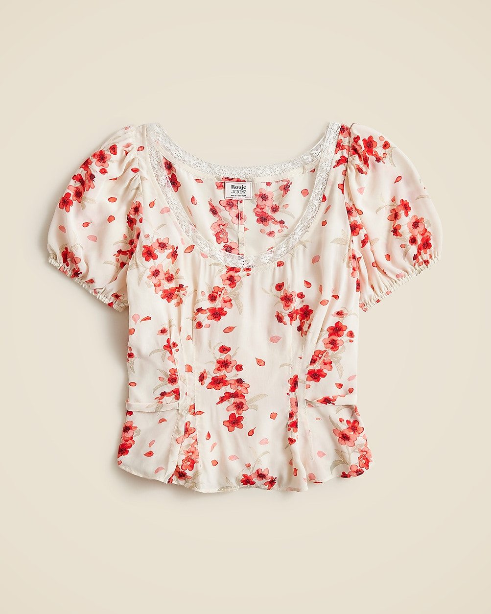 Rouje X J.Crew Poet top in vintage floral | J. Crew US