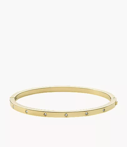 Sadie Shine Bright Gold-Tone Stainless Steel Cuff Bracelet | Fossil (US)