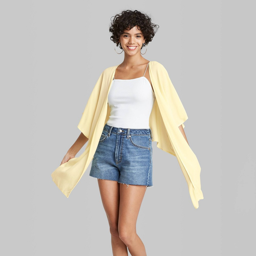 Women's High-low Wrap Jacket - Wild Fable Yellow One Size | Target