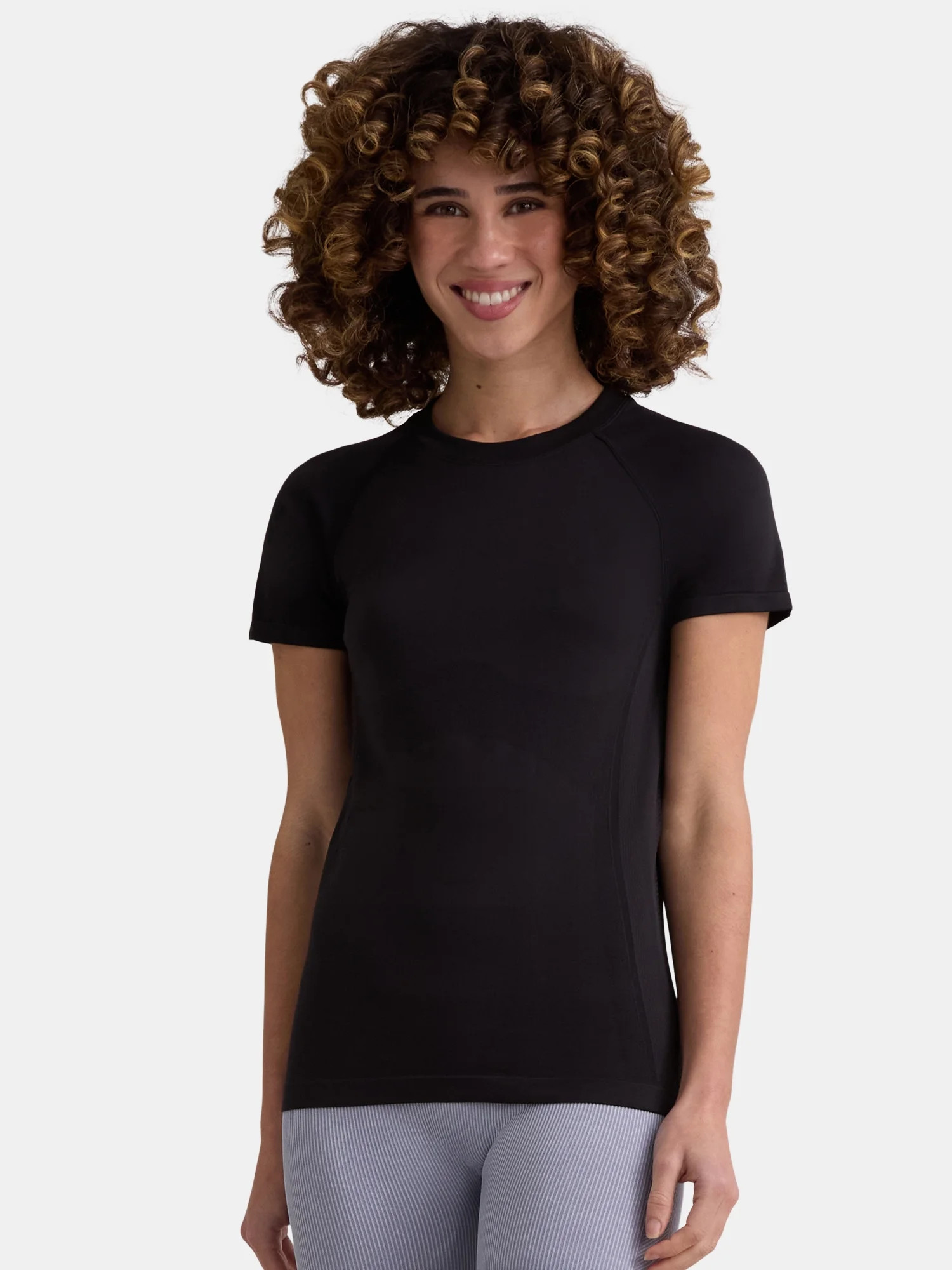 Avia Women’s Seamless Active Tee with Short Sleeves, Sizes XS-XXXL | Walmart (US)