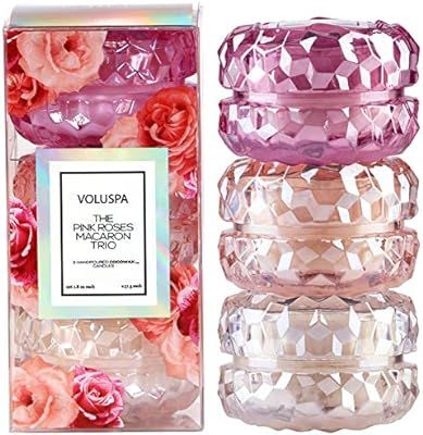 Voluspa Roses Macaron Trio Gift Set, 1.8 Ounces Each | Amazon (US)