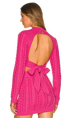 Lovers and Friends Etienne Cropped Cable Knit in Pink from Revolve.com | Revolve Clothing (Global)