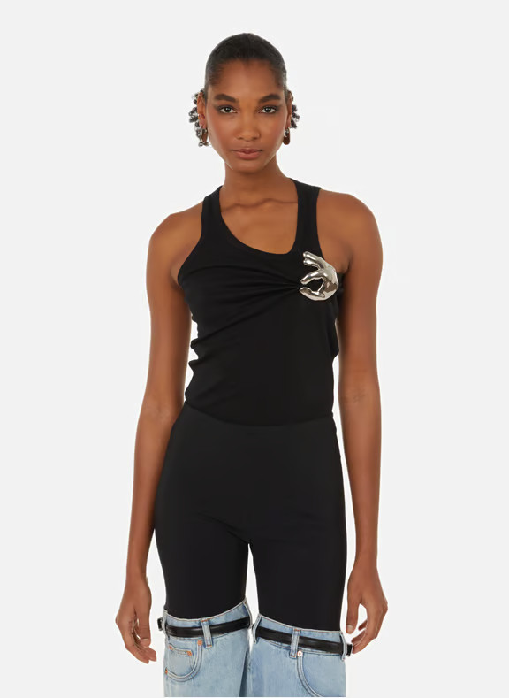 Top en coton Emoji  - Noir | Printemps.com (FR & UK)