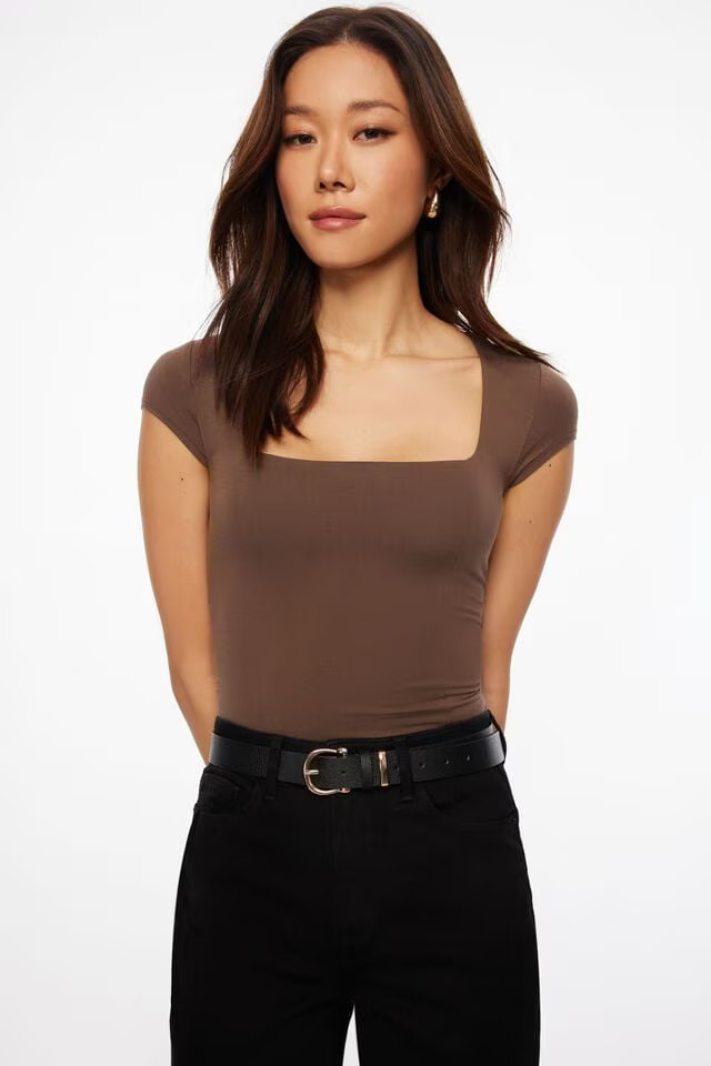 Cap Sleeve Tee | Dynamite Clothing