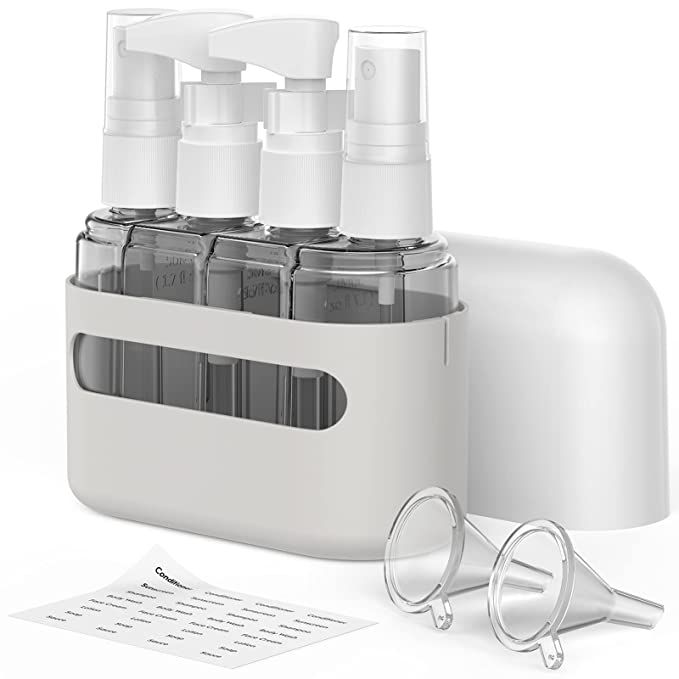 Travel Bottles - WayEee 4 in 1 Leak Proof Containers TSA Approved Toiletry Products Airplane Trav... | Amazon (US)