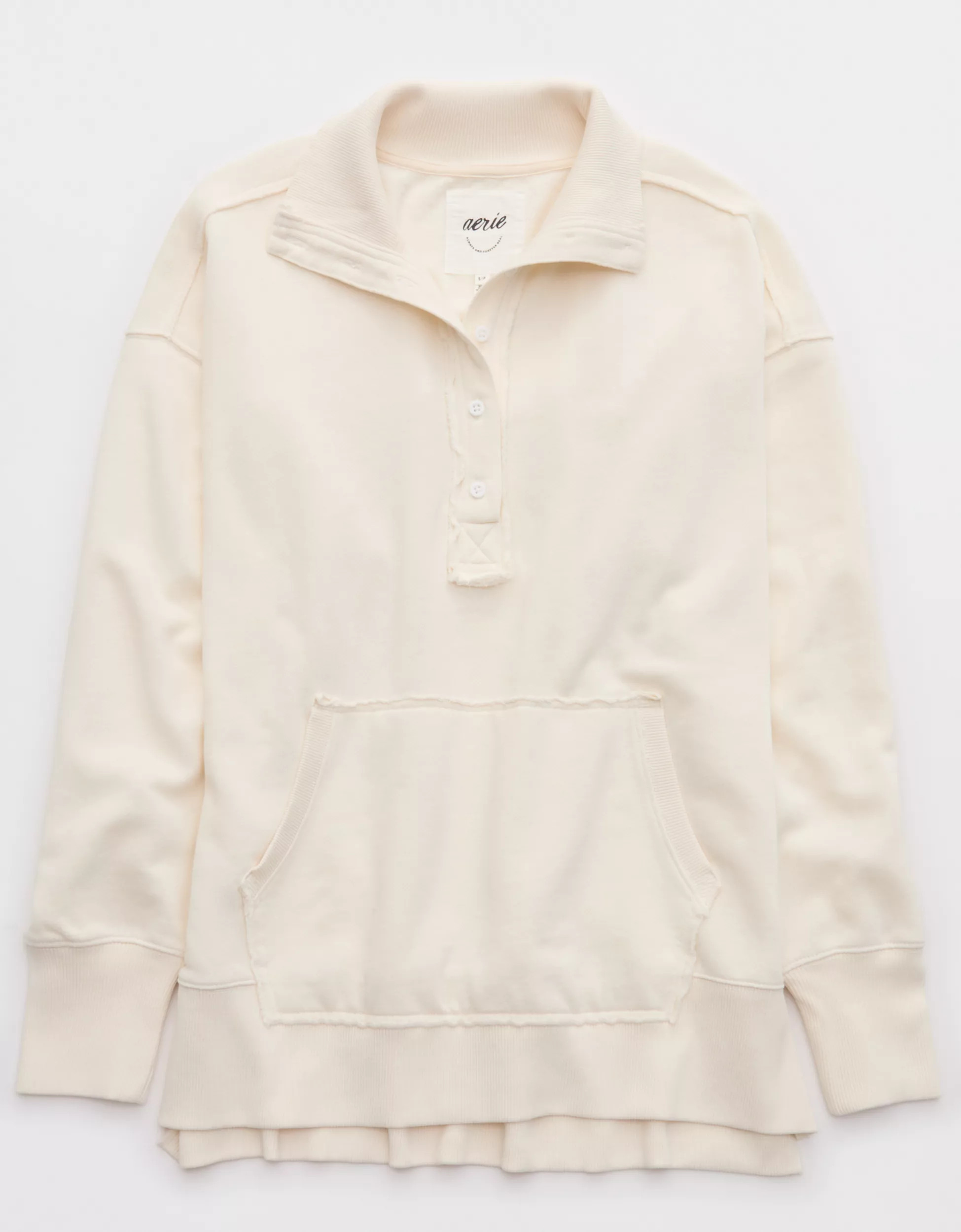 Aerie Vintage Popover Polo Sweatshirt | American Eagle Outfitters (US & CA)