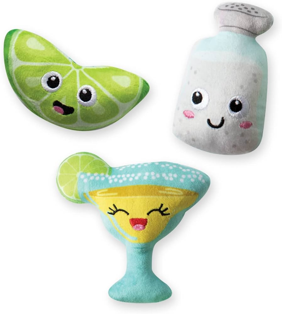 Fringe Studio Plush Dog Toy Set, ON Margarita TIME, 3 Piece Set for Dogs (289590), Multicolor, X-... | Amazon (US)