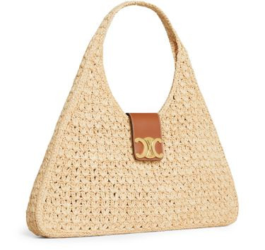 Cabas triangle  in raffia and calfskin - CELINE | 24S (APAC/EU)