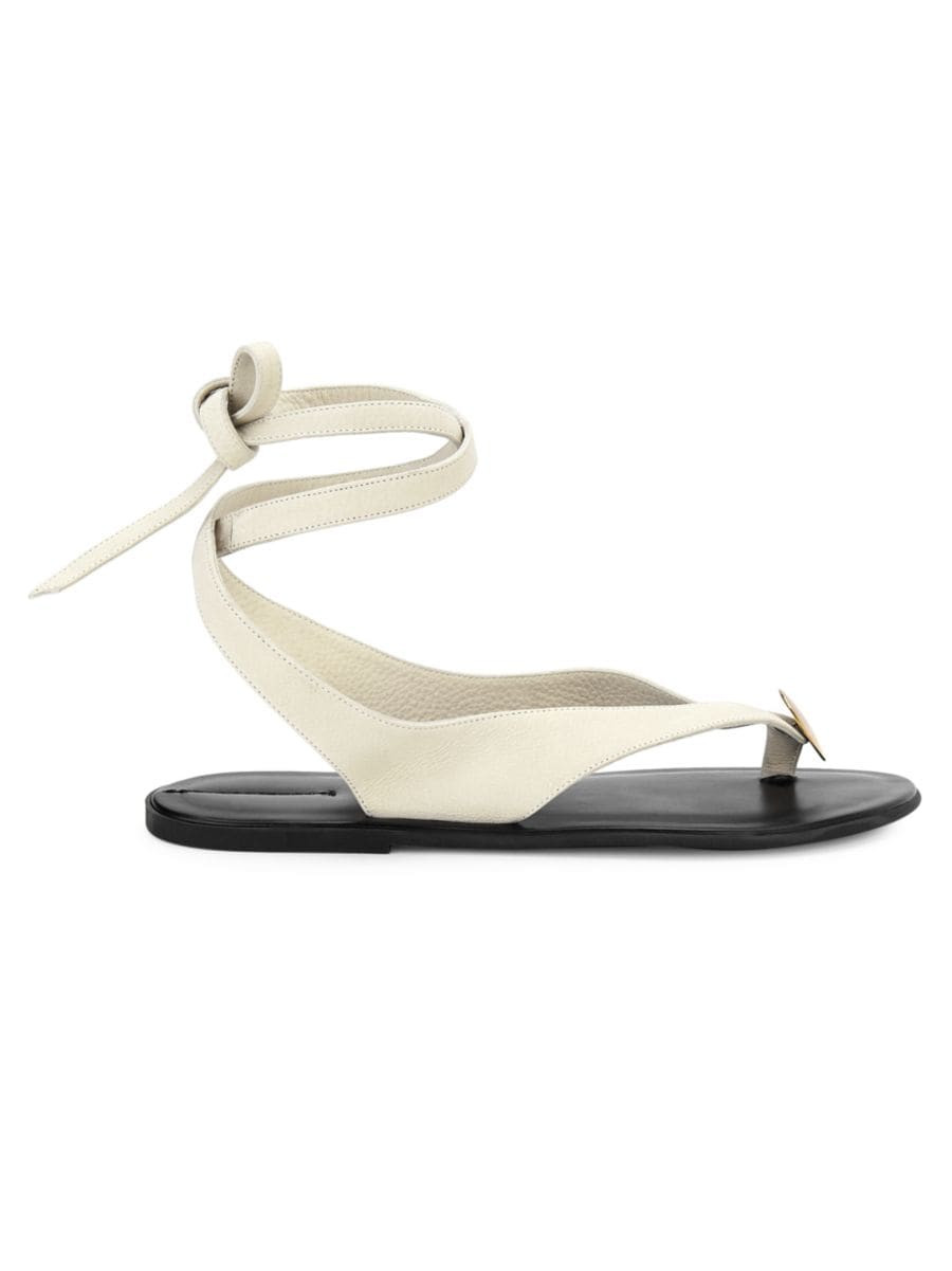 Leather Flat Sandals | Saks Fifth Avenue