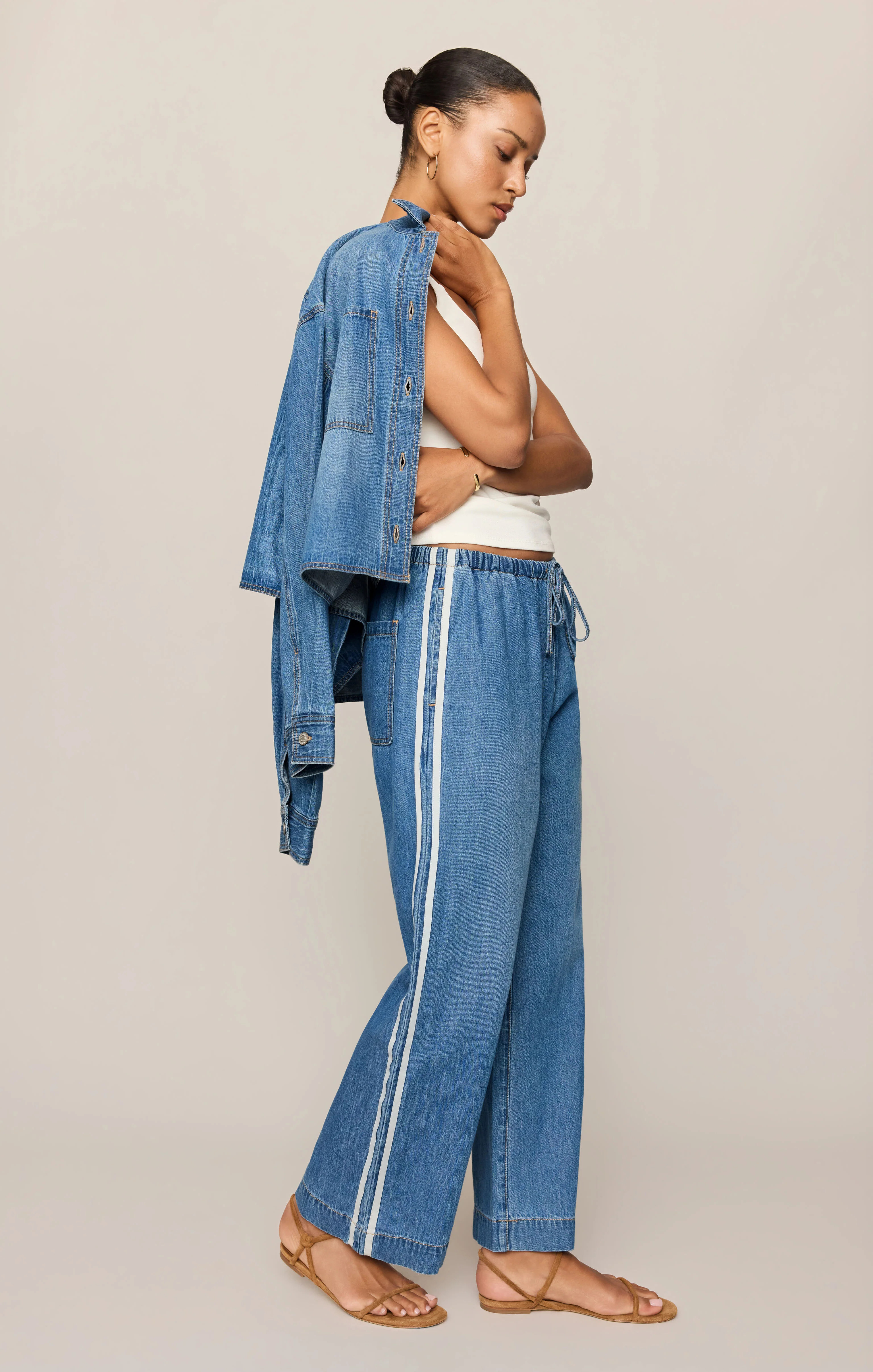 The Sidelines Denim Track Pant | Z Supply