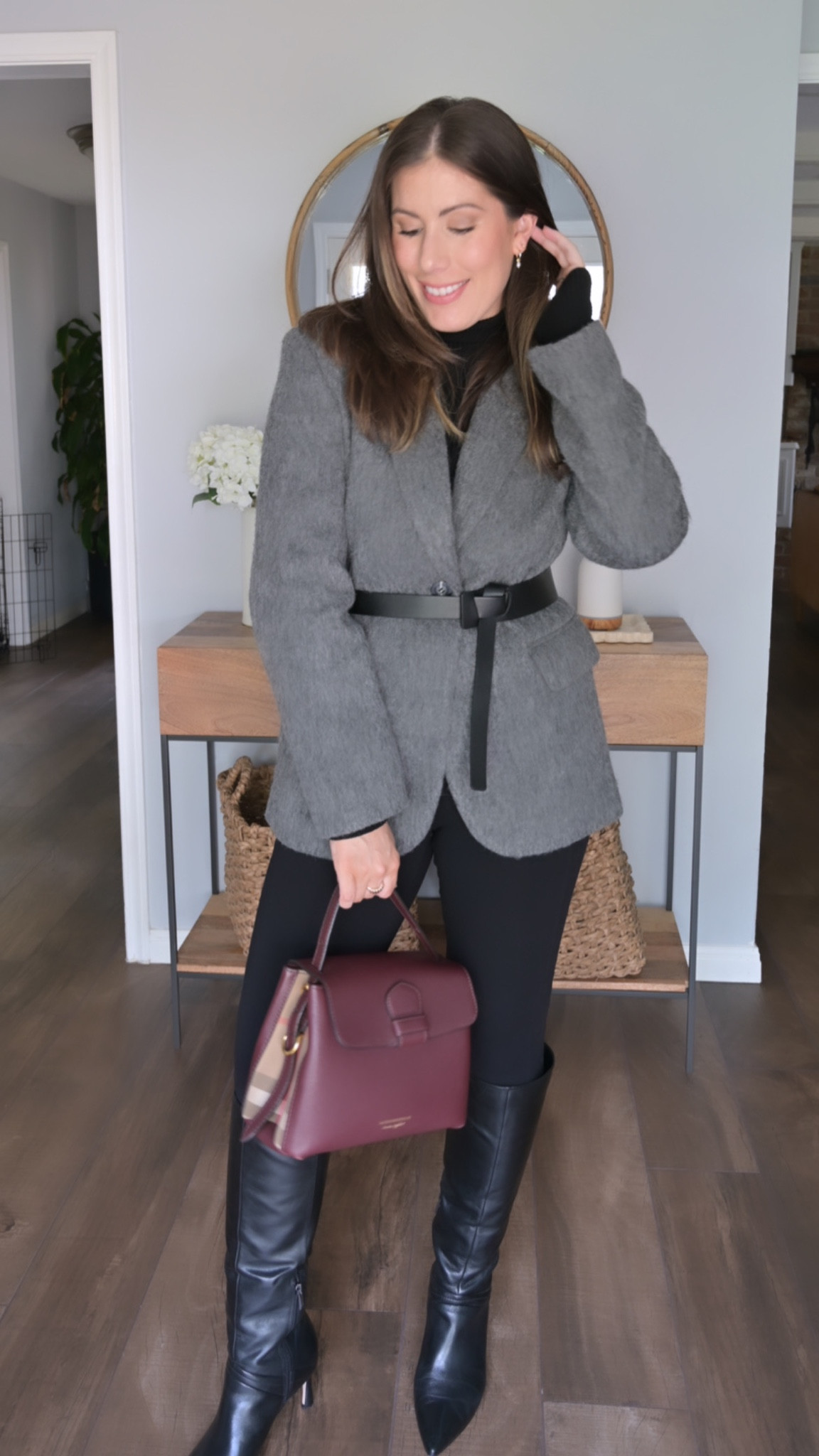 Fall outfit ideas | wearing H&M oversized blazer - wearing medium. 

Black leggings and black boots. 

Hm haul, HM fall, HM Outfit 

#LTKfindsunder100 #LTKstyletip #LTKHoliday