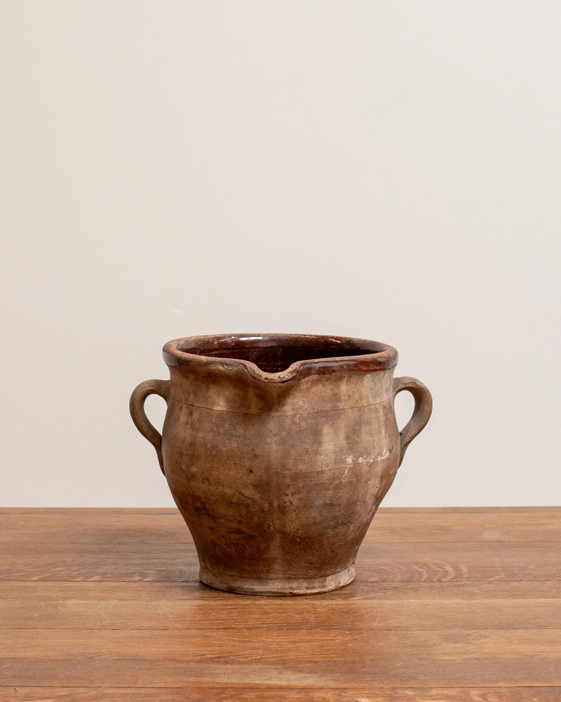 Vintage French Stoneware Pitcher - XXXXI | The Vintage Rug Shop