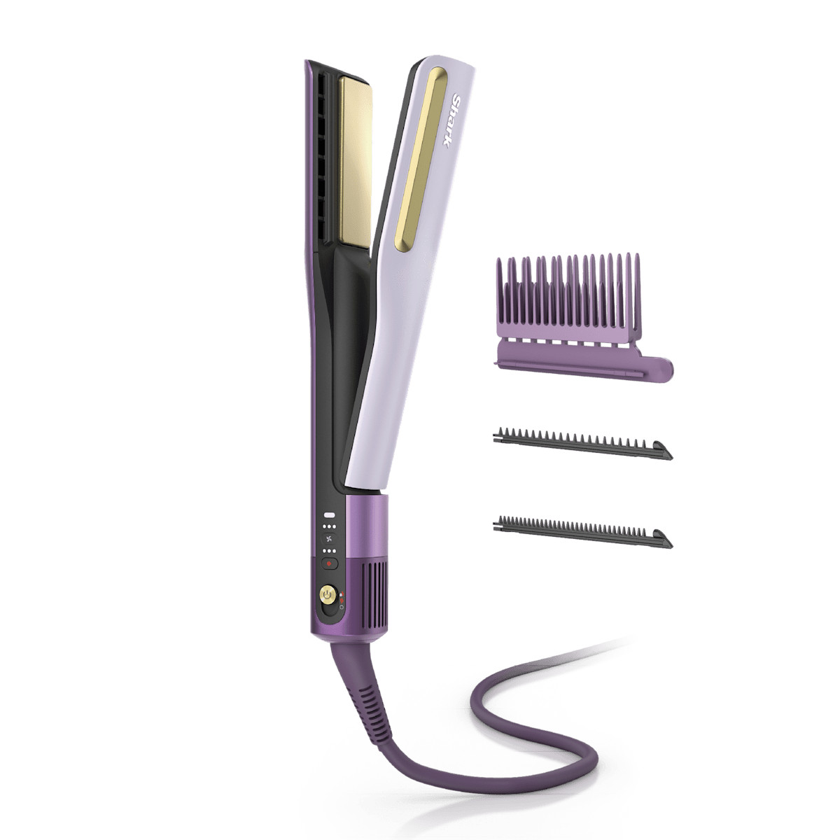 Shark SilkiPro Hair Straightener and Dryer in Plum in Plum Satin | HT400PU | SharkNinja | SharkNinja