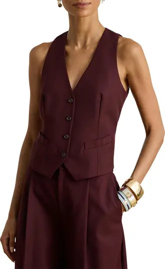 Wool Blend Twill Vest | Nordstrom