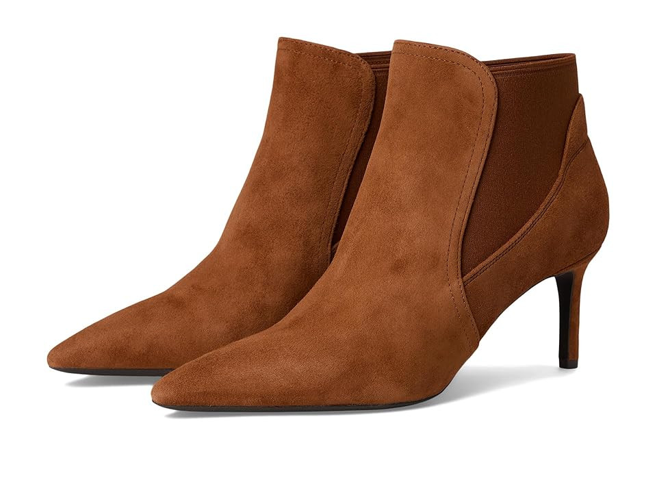 Cole Haan Go-To Jamela Chelsea Booties Women's Boots Tobacco Suede : 7 B - Medium, Leather | Zappos