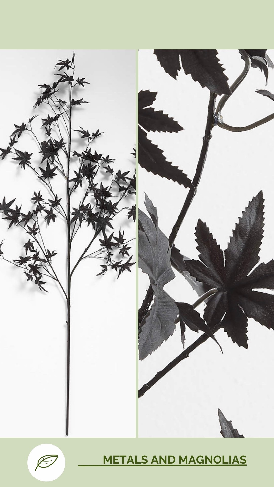 Black Maple Leaf Stem

#LTKHalloween #LTKHome #LTKSaleAlert