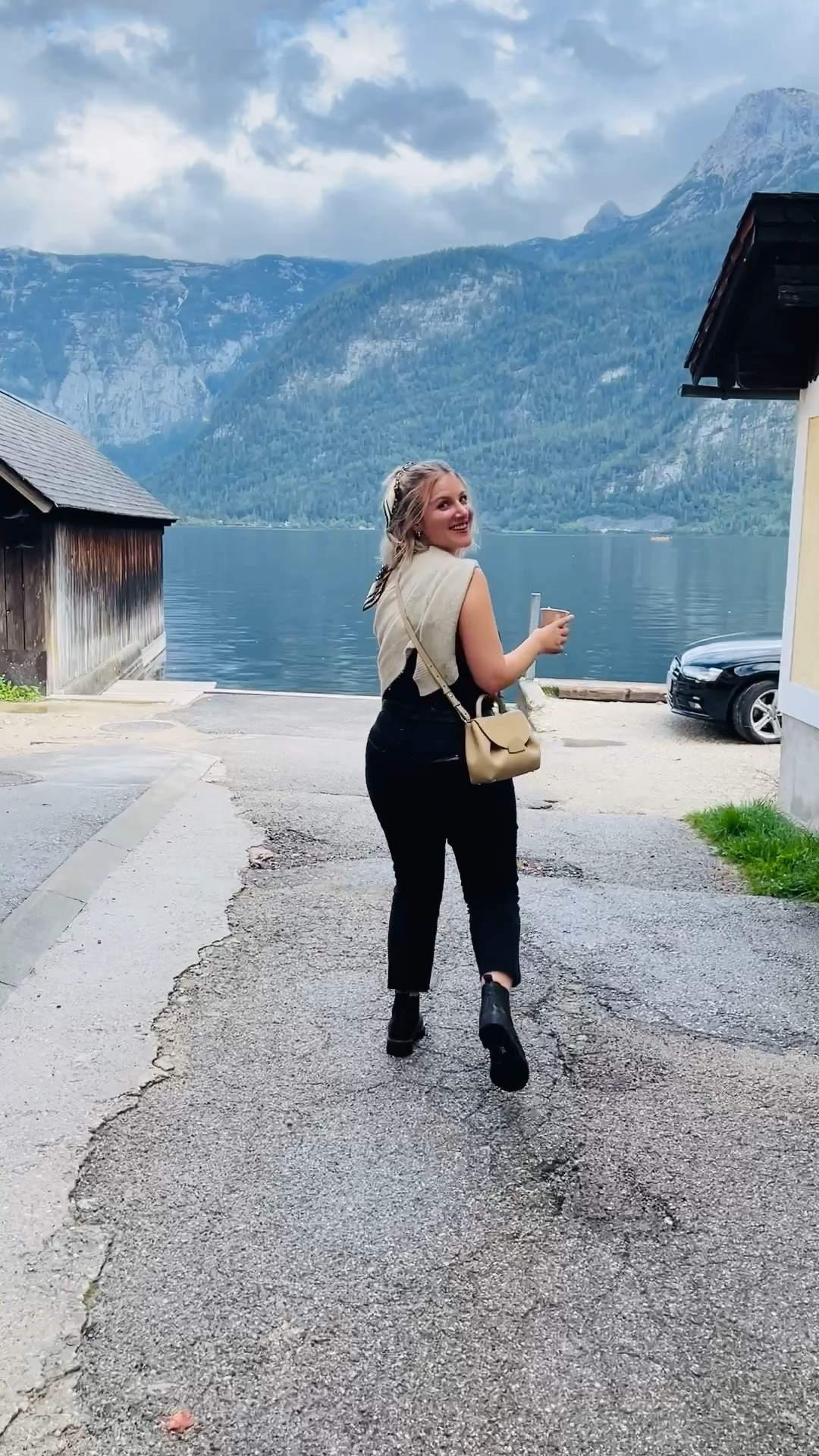 Easy fall outfit for your upcoming travels! All pieces that are easy to mix and match with other neutral pieces, like a black tank bodysuit, black jeans, and a taupe cardigan. 

What I wore to explore Hallstatt, Austria! 

#LTKTravel #LTKFindsUnder100 #LTKPetite