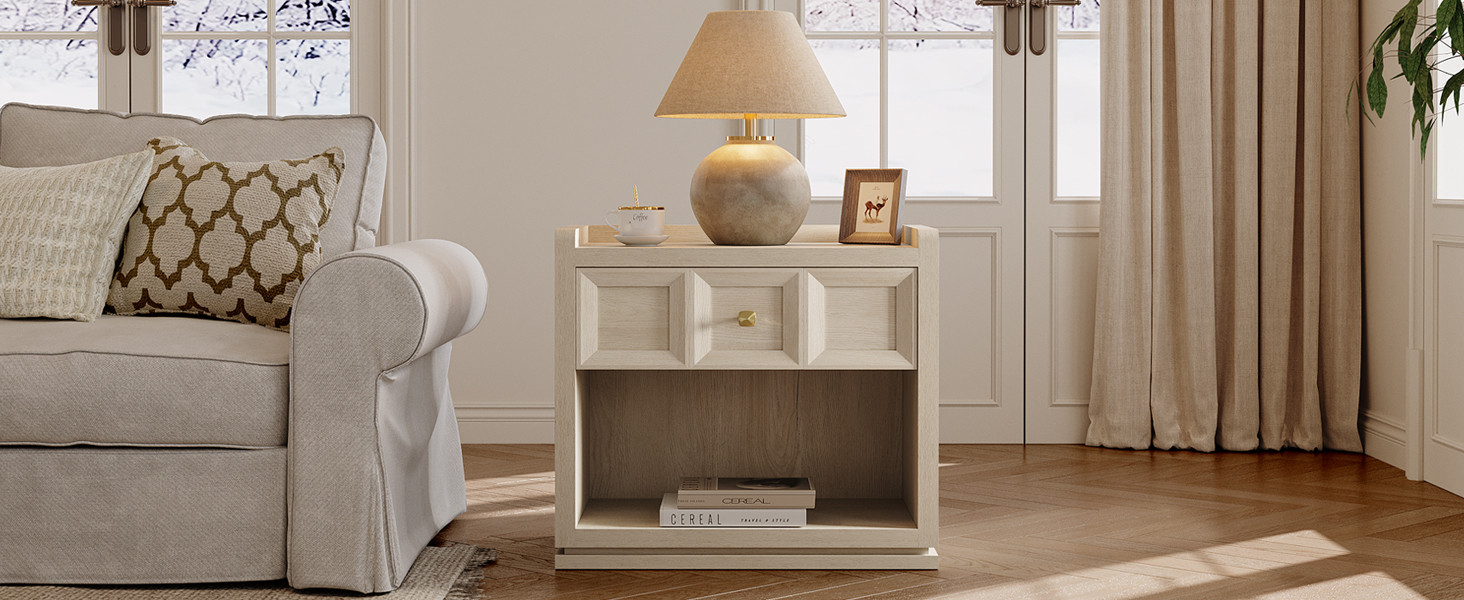 Amazon.com: SICOTAS Night Stand Set 2, 26" Wide Nightstands with Drawer, Large Queen Size Nightst... | Amazon (US)