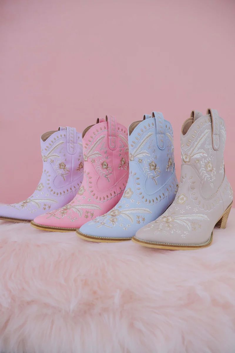 Aspen Floral Embroidered Booties- 4 Colors | Whiskey Darling Boutique