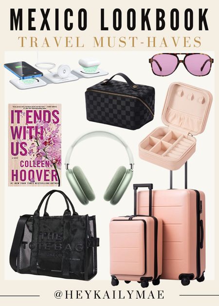 Travel essentials | pink luggage, books, travel organization, Marc Jacob’s tote 

#LTKtravel #LTKFind #LTKSeasonal