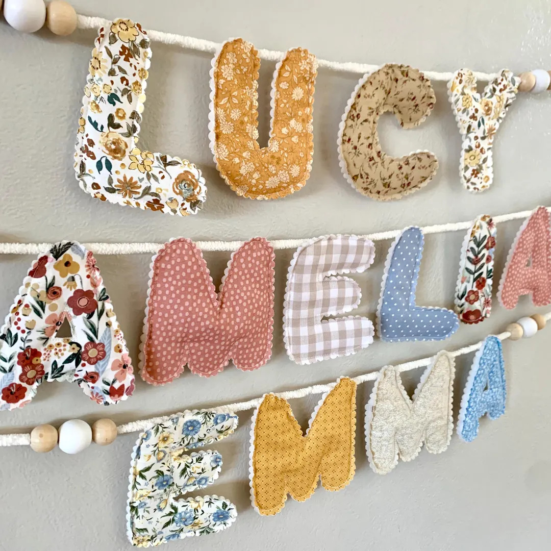 Custom Baby Name Banner / Personalized Child Name Garland - Etsy | Etsy (Global)
