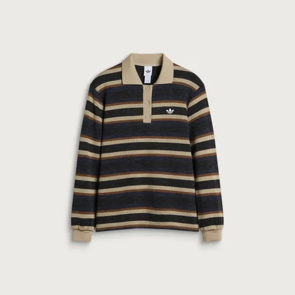 ADIDAS STRIPED POLO KNIT JUMPER | END. Clothing