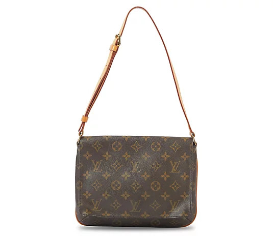 Pre-Owned Louis Vuitton Musette Tango Short Strap Monogram Bro - QVC.com | QVC
