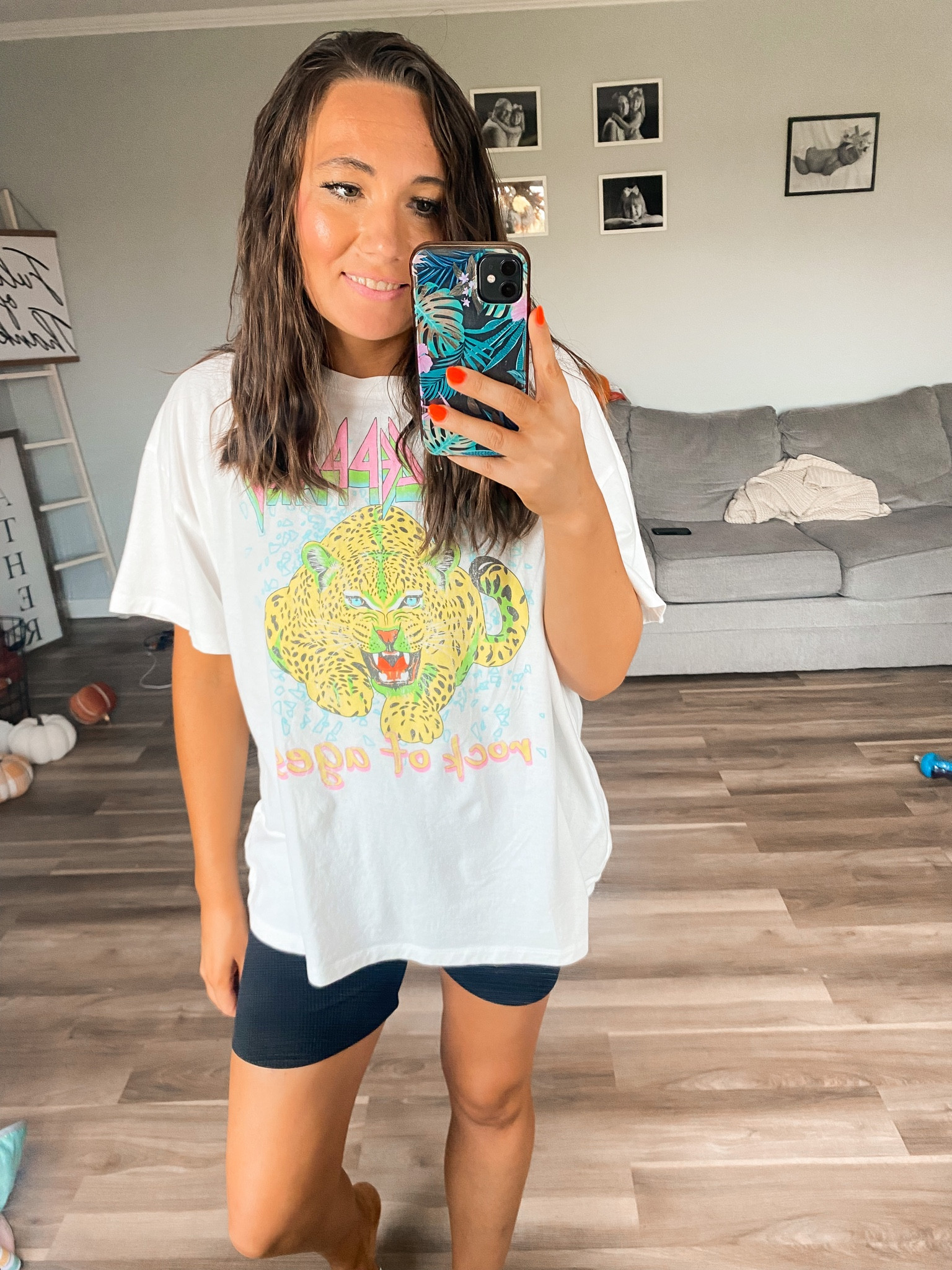 This Def Leopard graphic tee is under $10 you can’t beat the price. They have other bands as well. I sized up to an xl for a more oversized look. Check out your local Sam’s Club to see if they have them in stock. 

#LTKstyletip #LTKsalealert