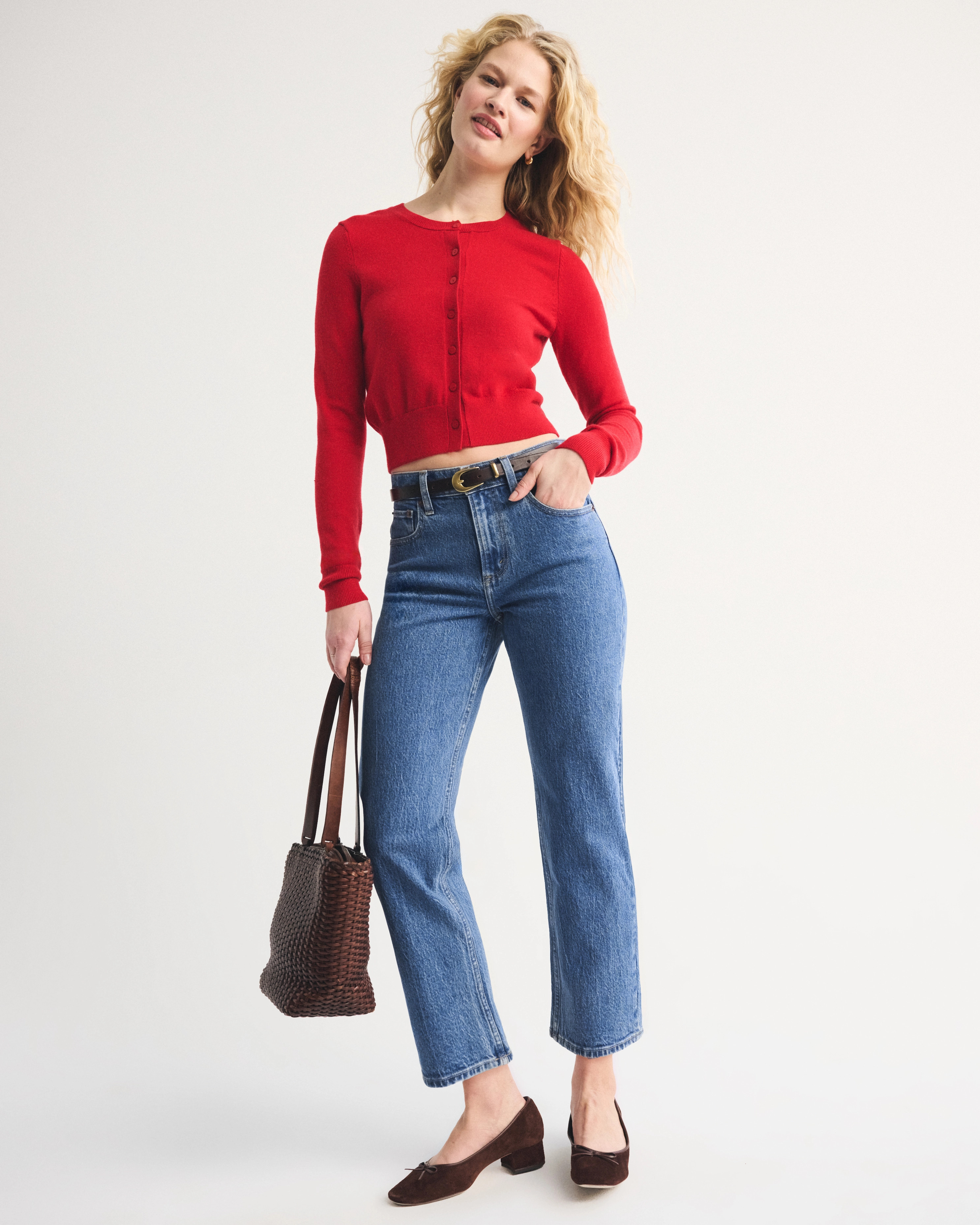 High Rise 90s Cropped Straight Jean | Abercrombie & Fitch (US)
