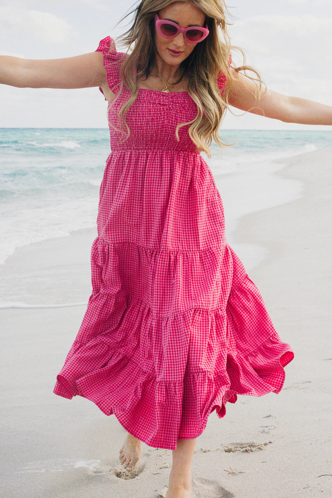 Hailey Dress in Pink Gingham | Ivy City Co