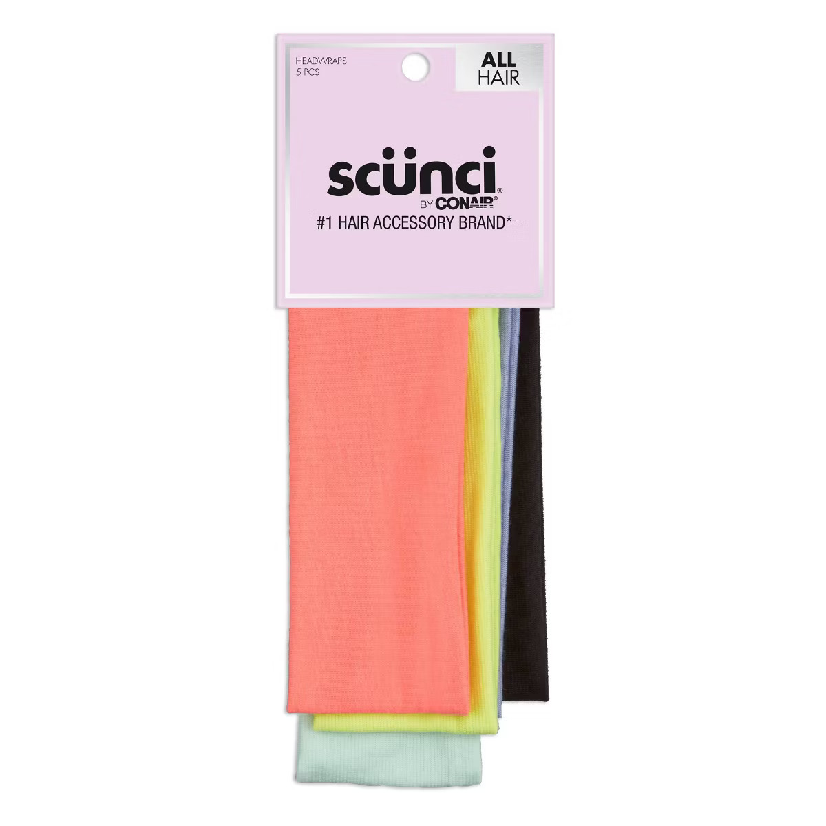 scünci No Damage Stretch Fabric Headbands - Brights - All Hair - 5pk | Target