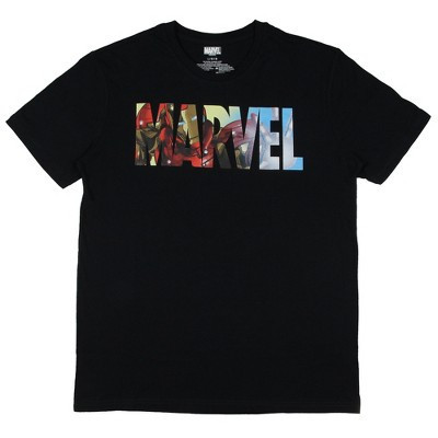 Marvel Men's Iron Man Repulsor Pose Marvel Logo Adult T-Shirt (L) | Target