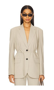 EAVES Siya Belted Blazer in Khaki Green from Revolve.com | Revolve Clothing (Global)