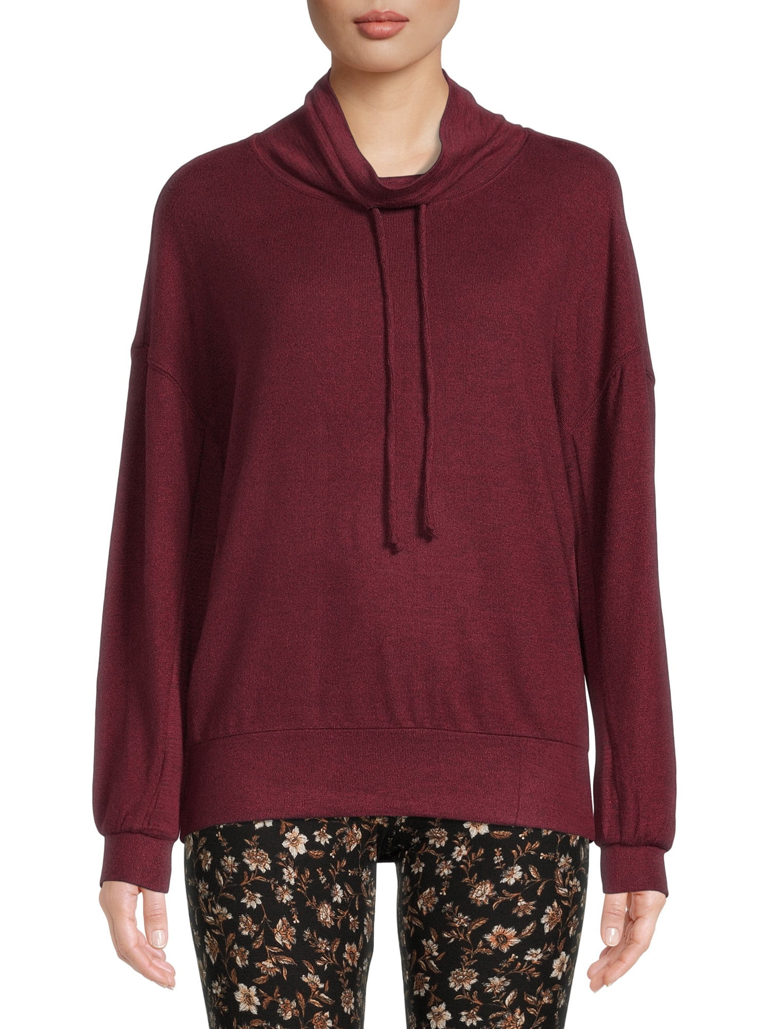 Time and Tru Women's Sweatshirt with Long Sleeves - Walmart.com | Walmart (US)