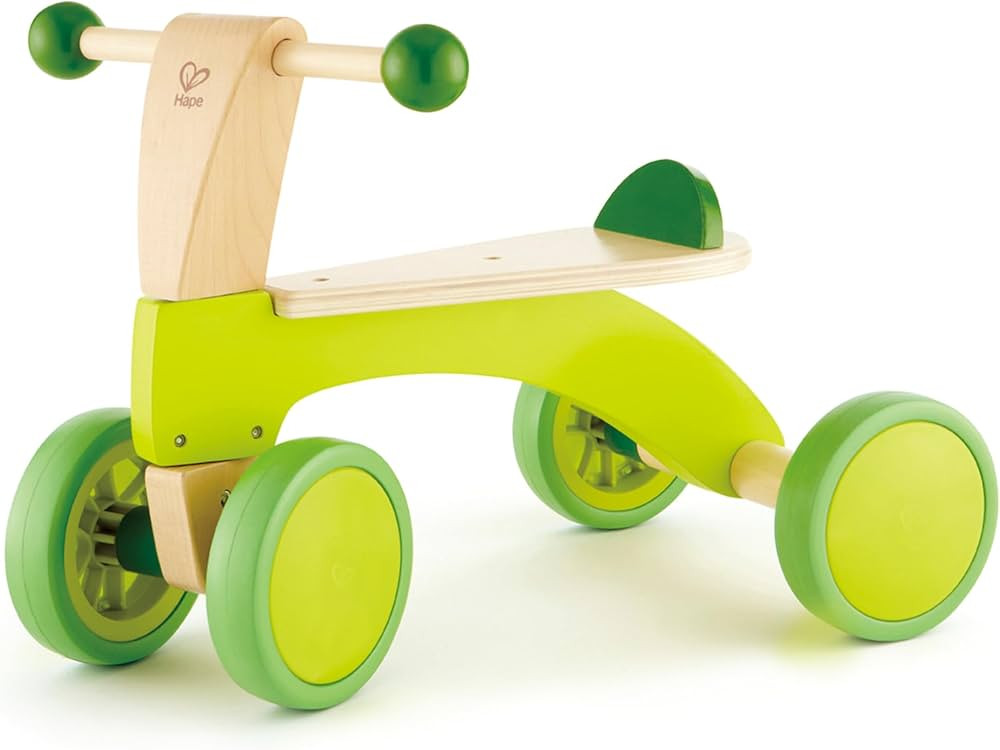 Hape Scoot Around Ride On Wood Bike | Award Winning Four Wheeled Wooden Push Balance Bike Toy for... | Amazon (US)