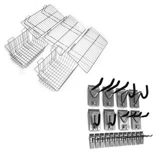 Slatwall Ultimate Hook and Basket Bundle Kit (25-Piece) | The Home Depot