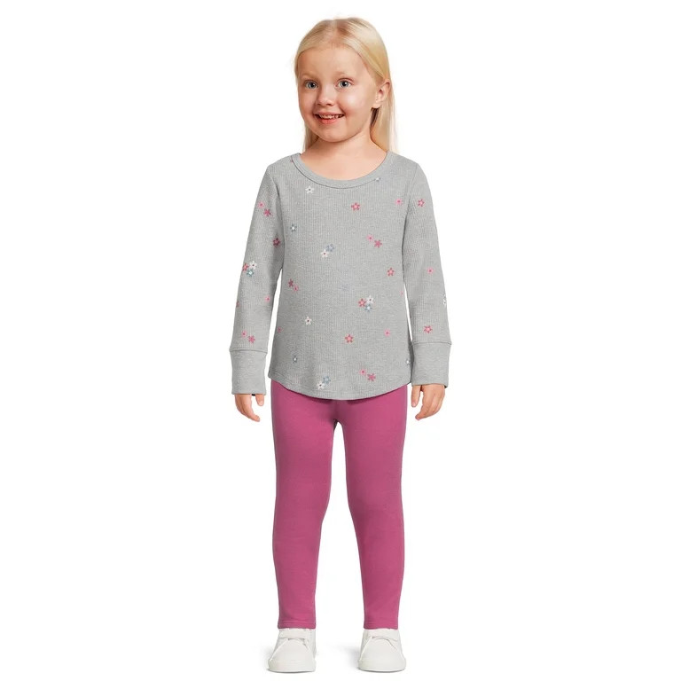 Garanimals Toddler Girl Long Sleeve Thermal T-Shirt, Sizes 12M -5T | Walmart (US)