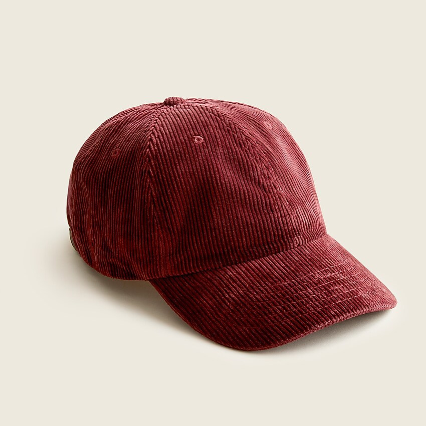 Garment-dyed corduroy baseball cap | J. Crew US